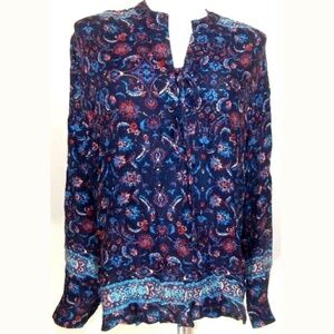 COPY - Gypsy 05 Global Village Lace Up Peasant Blouse